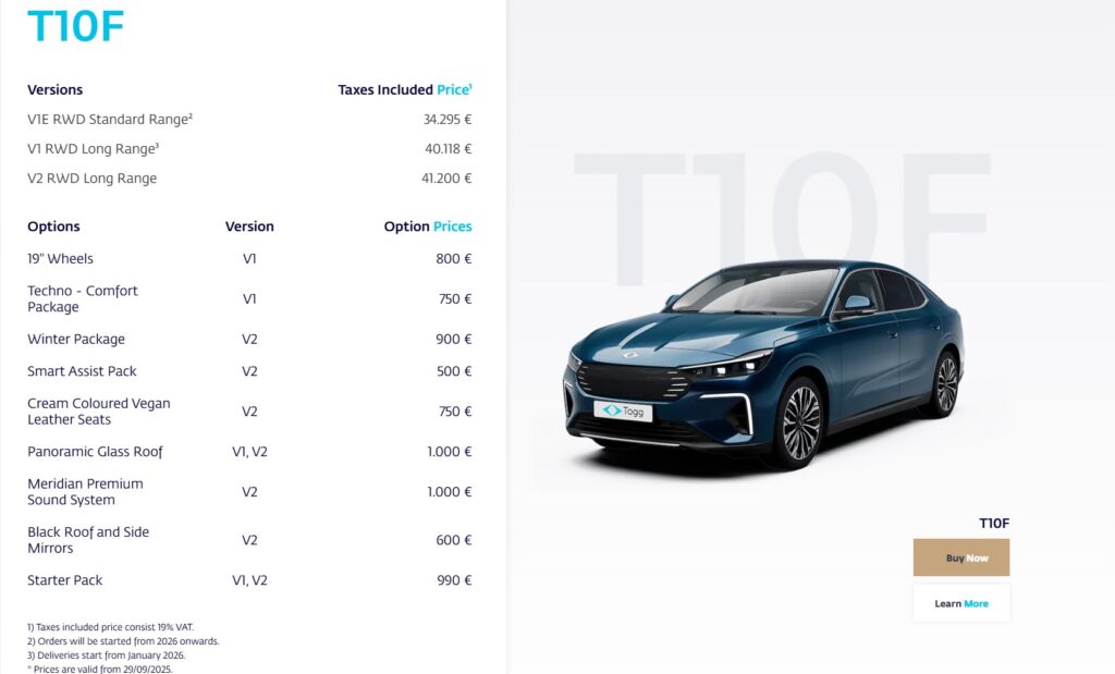 Togg T10F ve T10X Almanya’da Satışa Çıktı: İşte Fiyatlar ve Detaylar